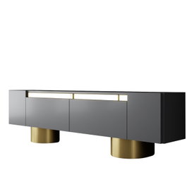 Hanah Home Bohem Soporte para Televisión Antracita y Dorado